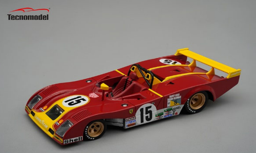 1/43 Tecnomodel Ferrari 312 PB Le Mans 1973 Car #15 Driver Jacky Ickx, Brian Redman Car Model