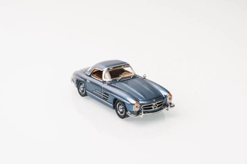 1/64 GFCC Mercedes-Benz 300SL Roadster Hardtop (Blue Grey) Diecast Car Model