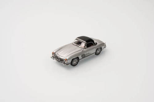1/64 GFCC Mercedes-Benz 300SL Roadster Hardtop (Silver) Diecast Car Model