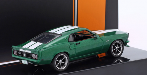 1/43 Ixo 1969 Ford Mustang Custom (Green Metallic) Car Model