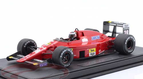 1/18 GP Replicas 1989 Formula 1 Gerhard Berger Ferrari 640 #28 Brazilian GP Car Model with Driver