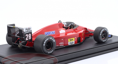 1/18 GP Replicas 1989 Formula 1 Gerhard Berger Ferrari 640 #28 Brazilian GP Car Model with Driver