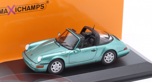 1/43 Minichamps 1991 Porsche 911 (964) Carrera 2 Targa (Green Metallic) Car Model