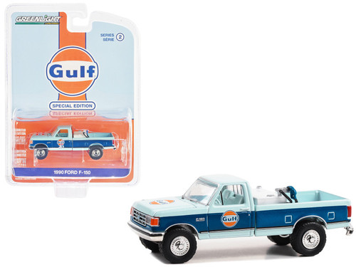 1990 Ford F-150 Pickup Truck with Fuel Transfer Tank Light Blue