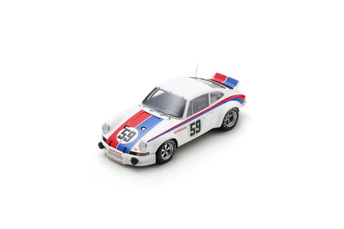 1/18 Spark 1973 Porsche 911 Carrera RSR No.59 Winner 24H Daytona P. Gregg - H. Haywood Car Model