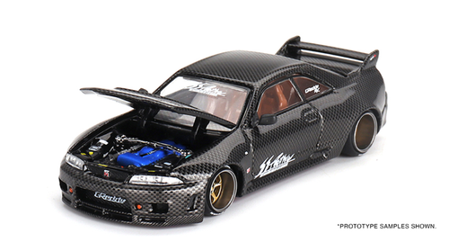 1/64 Kaido House x Mini GT Nissan Skyline GT-R (R33) Active Carbon R Diecast Car Model