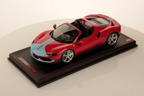 1/18 MR Collection Ferrari 296 GTS (White & Blue) Assetto Fiorano