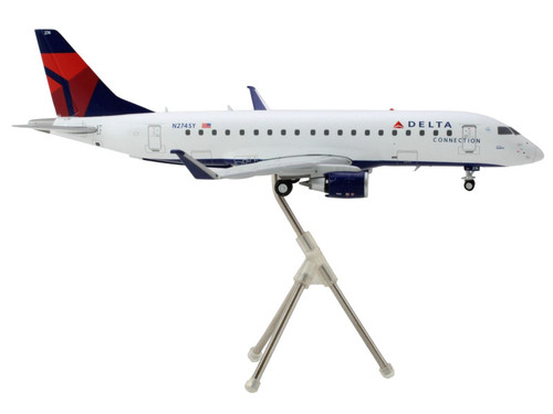 Embraer ERJ-175 Commercial Aircraft "Delta Connection" White with Blue and Red Tail "Gemini 200" Series 1/200 Diecast Model Airplane by GeminiJets