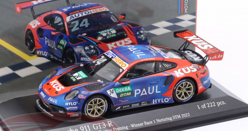 1/43 Minichamps 2022 Porsche 911 GT3 R #24 winner Norisring DTM KÜS Team75 Bernhard Thomas Preining Car Model