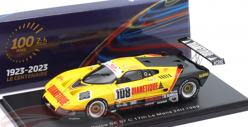 1/43 Spark 1989 Spice SE87C #108 24h LeMans Roy Baker Racing, GP Motorsport Dudley Wood, Philippe de Henning, Evan Clements Car Model