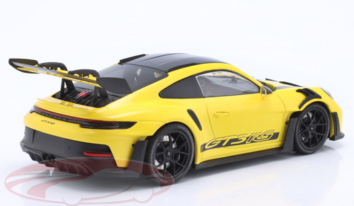 1/18 Minichamps 2023 Porsche 911 (992) GT3 RS (Yellow with Black Wheels) Diecast Car Model
