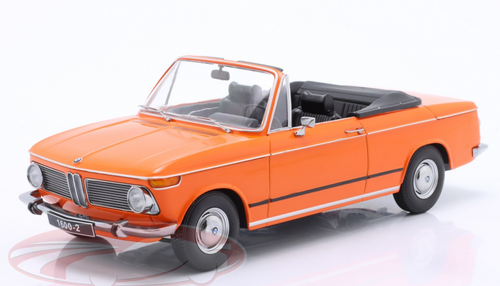 1/18 KK-Scale 1968 BMW 1600-2 Cabriolet (Orange) Diecast Car Model