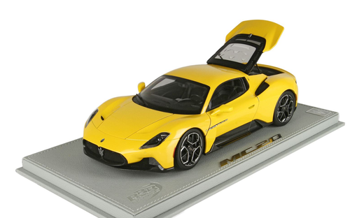 1/18 BBR Maserati MC20 (Metallic Genius Yellow) Diecast Car Model Limited 50 Pieces