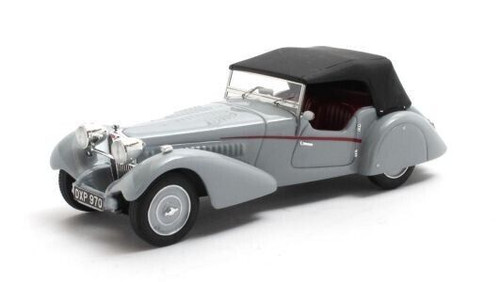 1/43 Matrix 1938 Bugatti T57SC Roadster Closed Top Vanden Plas (Grey) Car Model