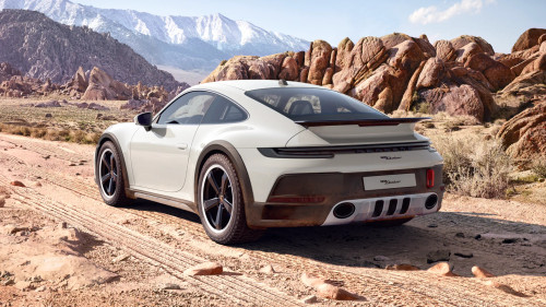 1/18 Minichamps 2022 Porsche 911 (992) Dakar (Grey) Diecast Car Model