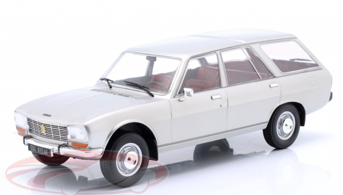 1/18 Modelcar Group 1976 Peugeot 504 Break (Silver Metallic) Diecast Car Model