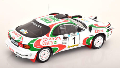 1/18 Ixo 1993 Toyota Celica Turbo 4WD #1 Winner Safari Rallye Toyota Castrol Team Juha Kankkunen, Juha Piironen Car Model