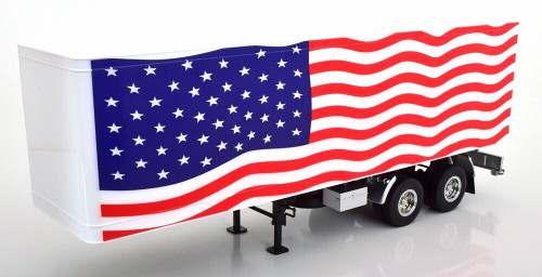 1/18 Road Kings Semi Trailer American Flag Color Diecast Model