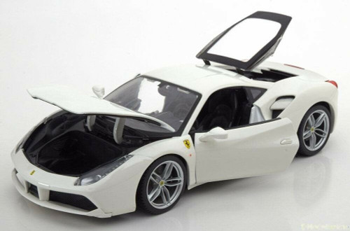 1/18 Maisto Ferrari 488 GTB (White) Diecast Car Model