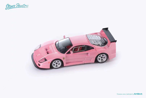 F40 GTE 1995 ピンク　1/64 ミニカー 1/64 Stance Hunters SH Ferrari F40 LM (Pink) Diecast Car Model