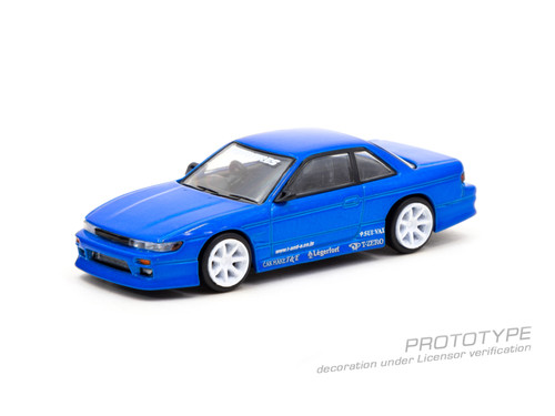 1/64 Tarmac Works Vertex Nissan Silvia S13 Toyo Tire (Blue) Diecast Car Model