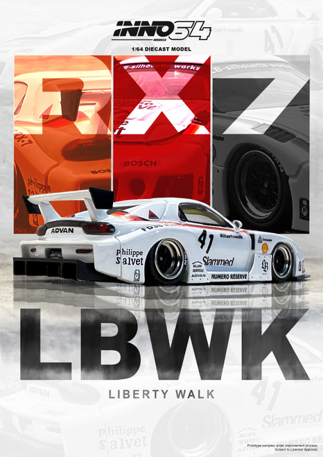 1/64 Inno64 Mazda RX-7 RX7 (FD3S) LBWK LB-Super Silhouette (Orange ...