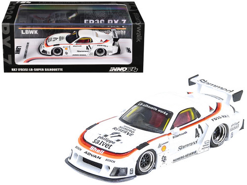 1/64 Inno64 Mazda RX-7 RX7 (FD3S) LB-Super Silhouette (White) Diecast Car Model