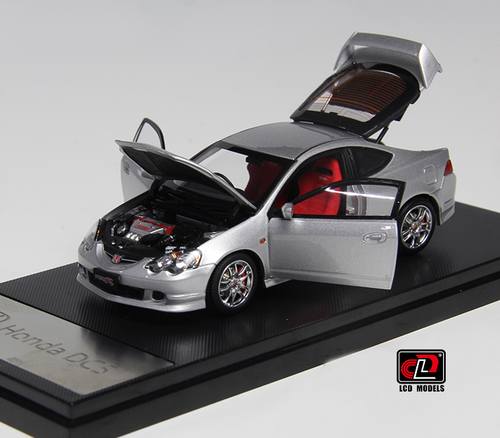 1/43 LCD Honda Civic INTEGRA (DC5) TYPE R Silver Diecast full open