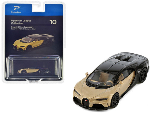 1/64 PosterCars Bugatti Chiron Supersport (Silk & Nocturne Black) Diecast Car Model