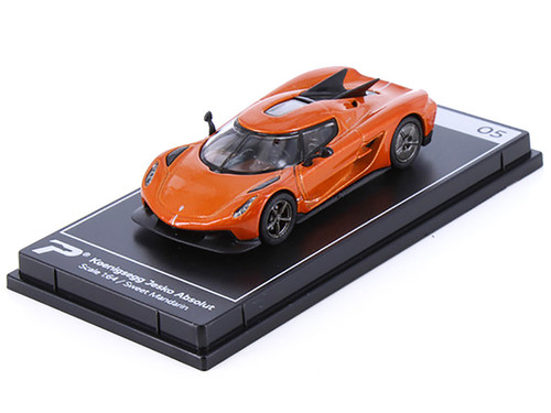 1/64 PosterCars Koenigsegg Jesko Absolut (Sweet Mandarin Orange Red) Diecast Car Model