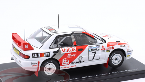 1/24 Altaya 1996 Mitsubishi Lancer Evo III #7 Winner Rallye 1000 Lakes Mitsubishi Ralliart Tommi Mäkinen, Seppo Harjanne Car Model