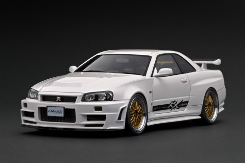 イグニッションモデル 1/18 GT-R BNR34 V-specⅡ ホワイト 1/18 Ignition Model Nissan Skyline GT-R (BNR34) White
