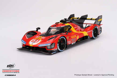 1/18 BBR 2023 Ferrari 499P Team AF Corse #51 WEC 6 HR of Spa 3rd Place Car Model