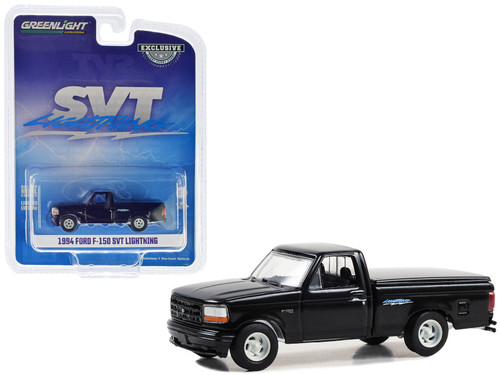1994 Ford F-150 SVT Lightning Pickup Truck with Tonneau Bed Cover Black "Hobby Exclusive" Series 1/64 Diecast Model Car by Greenlight