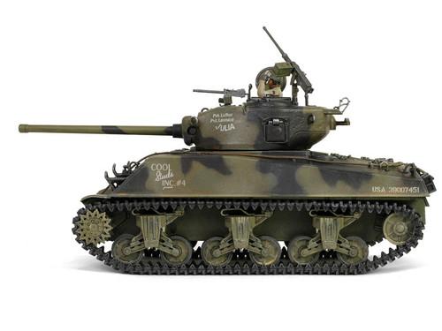 Sherman M4A3 76 Medium Tank Black Panthers 761st Tank Battalion Task Force Rhine Germany 1945 United States Army Engine Plus Series 1/32 Diecast Model Metal Proud MP-912132C