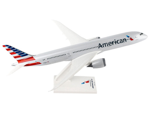 Boeing 787-9 Commercial Aircraft "American Airlines" (N820AL) Gray with Blue and Red Tail (Snap-Fit) 1/200 Plastic Model by Skymarks