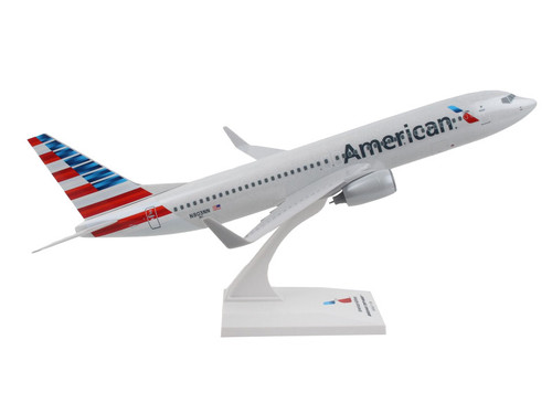 Boeing 777-800 Commercial Aircraft "American Airlines" (N803NN) Gray with Blue and Red Tail (Snap-Fit) 1/130 Plastic Model by Skymarks