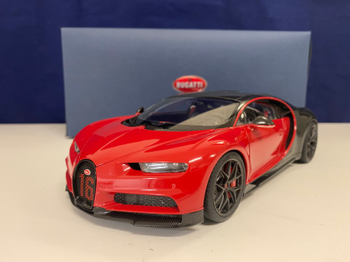 OPEN BOX AS-IS 1/18 AUTOart 2019 Bugatti Chiron Sport (Italian Red & Carbon) Car Model