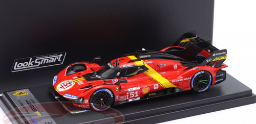 1/43 LookSmart 2023 Ferrari 499P #51 Winner 24h LeMans Ferrari AF Corse Alessandro Pier Guidi, James Calado, Antonio Giovinazzi Car Model