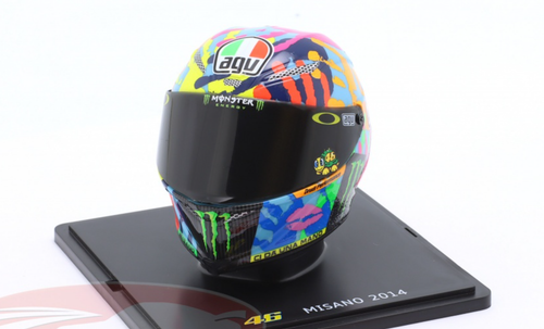 1/5 Spark 2016 Valentino Rossi #46 Winner MotoGP Misano Helmet Model