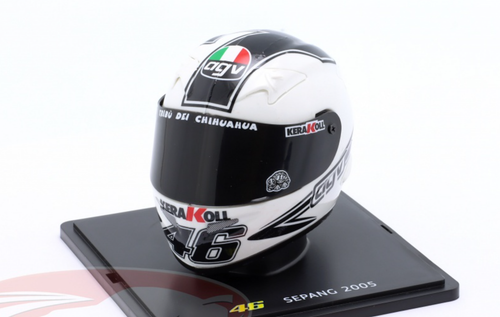 1/5 Spark 2005 Valentino Rossi #46 2nd Sepang MotoGP World Champion Helmet Model