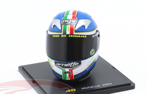 1/5 Spark 2003 Valentino Rossi #46 Winner MotoGP Mugello Honda RC211V Helmet Model