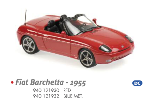 1/43 MINICHAMPS FIAT BARCHETTA - 1995 - RED Diecast Car Model