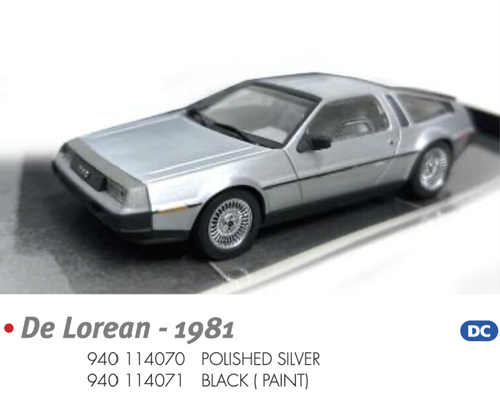 1/43 MINICHAMPS DELOREAN 1981 - BLACK ( PAINT) Diecast Car Model