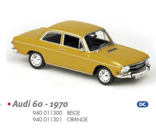 1/43 Minichamps AUDI 60 -1970 - BEIGE Diecast Car Model