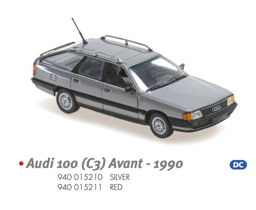 1/43 Minichamps AUDI 100 (C3) AVANT -1990 - RED Diecast Car Model
