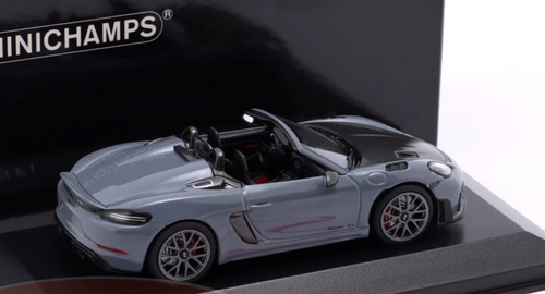 1/43 Minichamps 2023 Porsche Spyder RS Weissach Package (Arctic Grey) Car Model