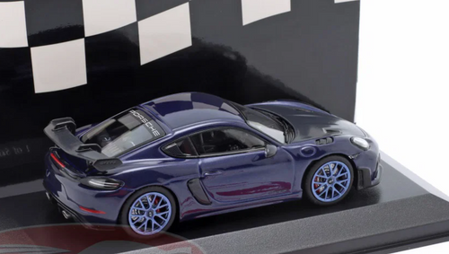 1/43 Minichamps 2021 Porsche 718 (982) Cayman GT4 RS (Gentian Blue Metallic) Car Model