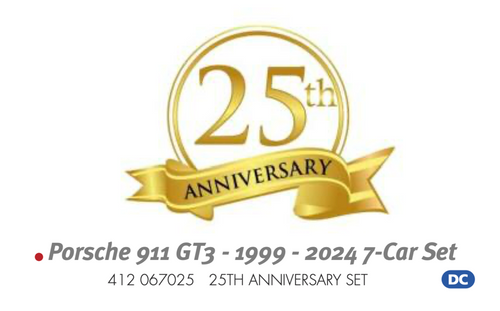 1/43 Minichamps 7-Car Set 1999-2024 Porsche 911 GT3 25th Anniversay Set