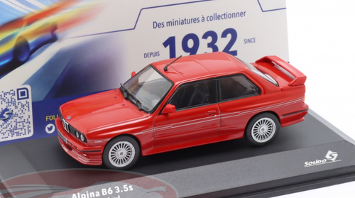 1/43 Solido 1990 BMW Alpina B6 3.5s (E30) (Red) Diecast Car Model